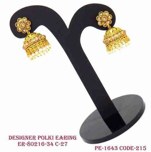 Polki Earring, Jhumka , Antique Jhumka, Drop Earrings