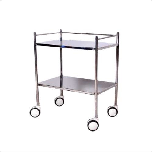 Instrument Trolley SS - Stainless Steel, 2-15 Kilograms Weight | High Instrument Holding Capacity, Anti-Rust Coating, Flawless Finish