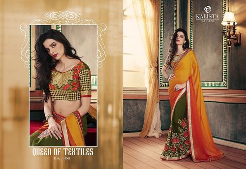 Stylish Embroidery Fancy Saree