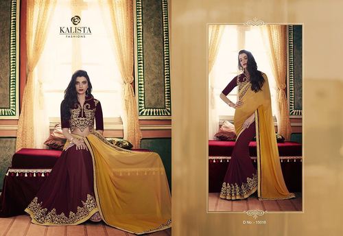Latest Fashionable Embroidery Saree