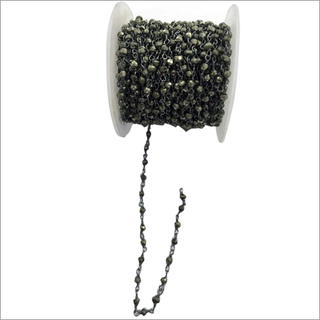 Pyrite Chain Black Plated