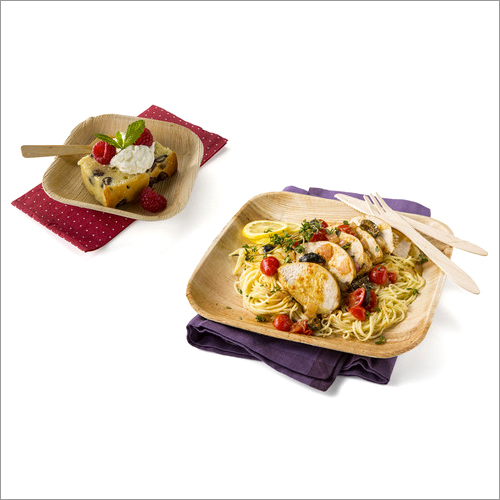 अरेका लीफ फूड ट्रे