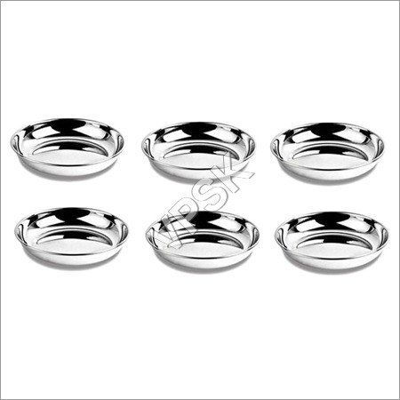 Stainless Steel Halwa Plates 