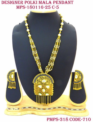 डिजाइनर पोल्की माला पेंडेंट