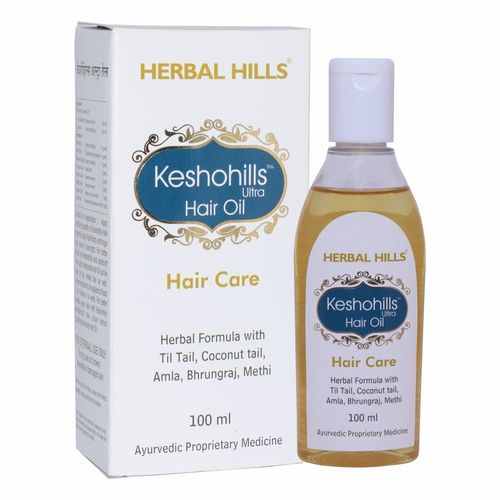 Keshohills Herbal Hair Growth Oil - 100 ML Natural Formula, Anti-Dandruff, Nourishes Hair Roots, Stimulates Growth, Delays Premature Graying, Invigorates Scalp