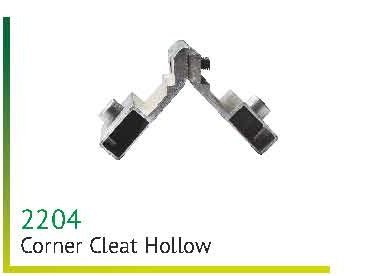 Corner Cleat Hollow - Aluminum Alloy, 20-40 mm , Silver | Anodized Finish for Joining Hollow Aluminum Profiles at 90 Degree Angles