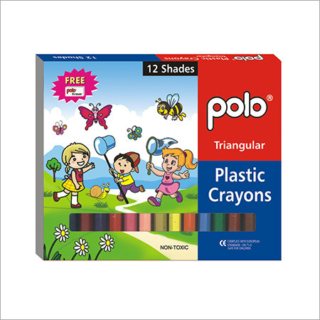 Extra Smooth Plastic Crayons ( Triangular) 12 Shades