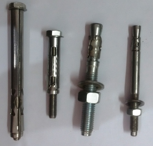 Wedge And Sleeve Anchor - Stainless Steel, 4x40-6x50 mm Size | Silver Color, Lightweight 50-60 Grams