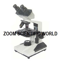 Co-Axial Binocular Microscope - Stainless Steel, 140x125 mm Fixed Stage Size | 45° Inclined Binocular Head, 360° Rotatable, Halogen Illumination