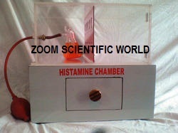 Histamine Chamber - Acrylic & Glass Construction, 220V Voltage | White Color, Compartmentalized Design with Nebulizer and Sphygmomanometer