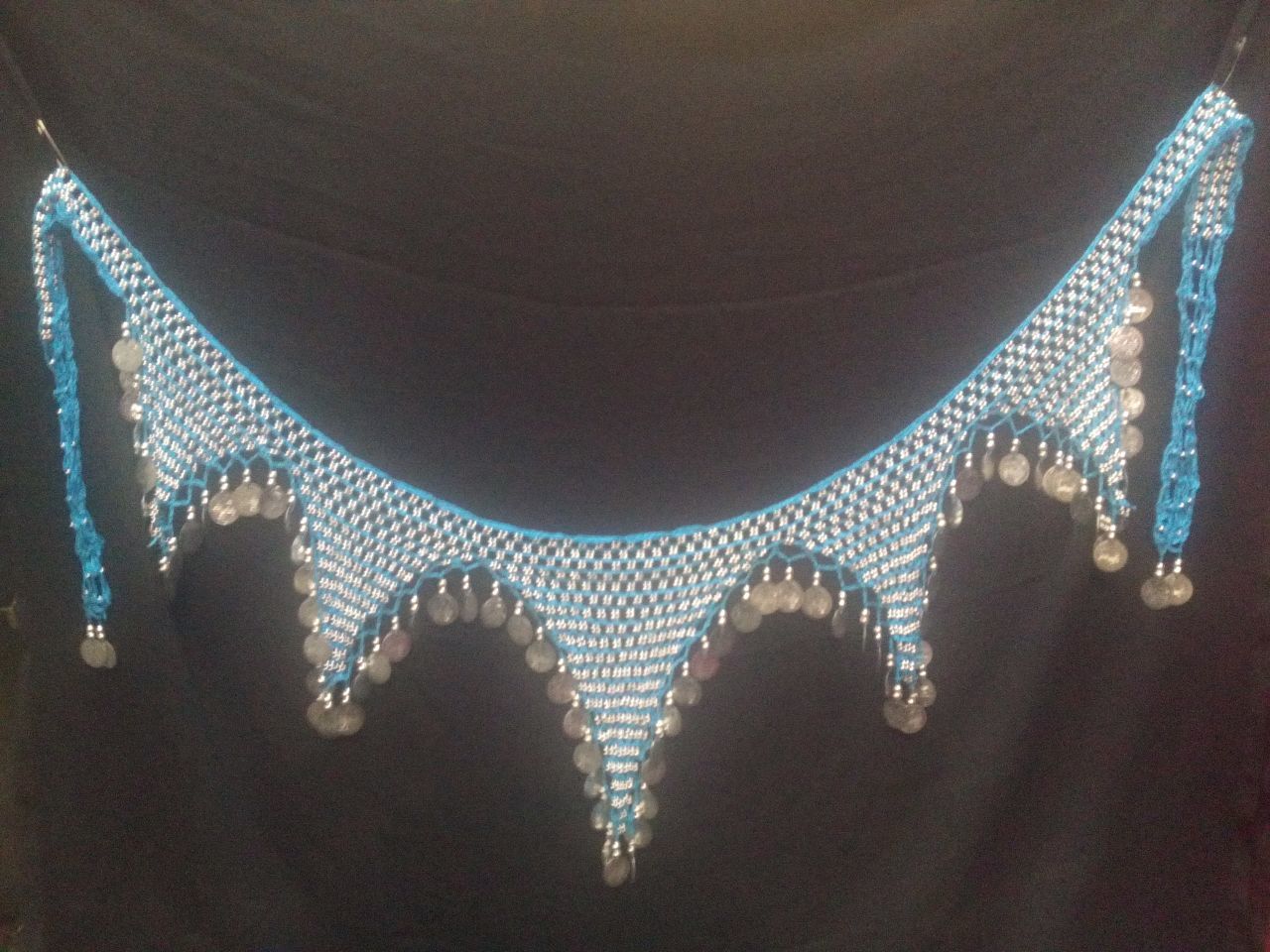 Belly Dance Belts - Metal And Velvet, Varied Sizes, Blue | Attractive Look, Comfortable Fit, Durable Material, Elegant Design, Perfect Finish, Unique Pattern, Versatile Style