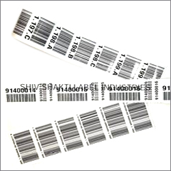 Barcode Pre Printed Labels - Polyester Material, 2-5 Meters Length, Black & White Design | Ideal for MRP Labeling, Asset Tracking, Custom Shapes