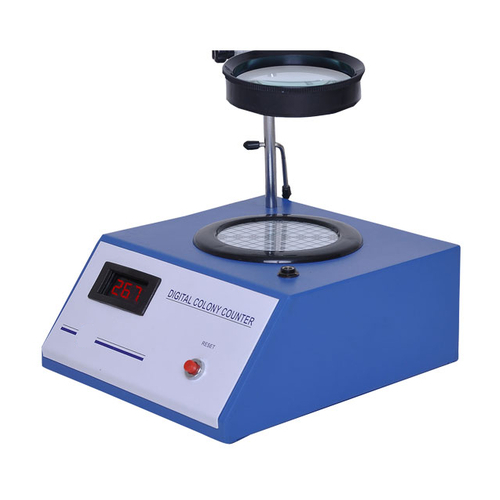 Colony Counter - Metal and Plastic, 220 x 280 x 180 mm , Semi-Automatic Digital Display for Precise Colony Counting (0-999)