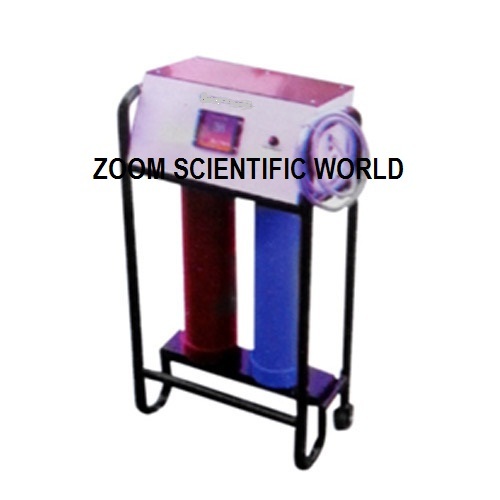Water Deionization Apparatus - Mild Steel Structure, Flow Rate 30-100 L/hr | Color: Blue, Red, White, Black, Includes Conductivity Meter for Monitoring