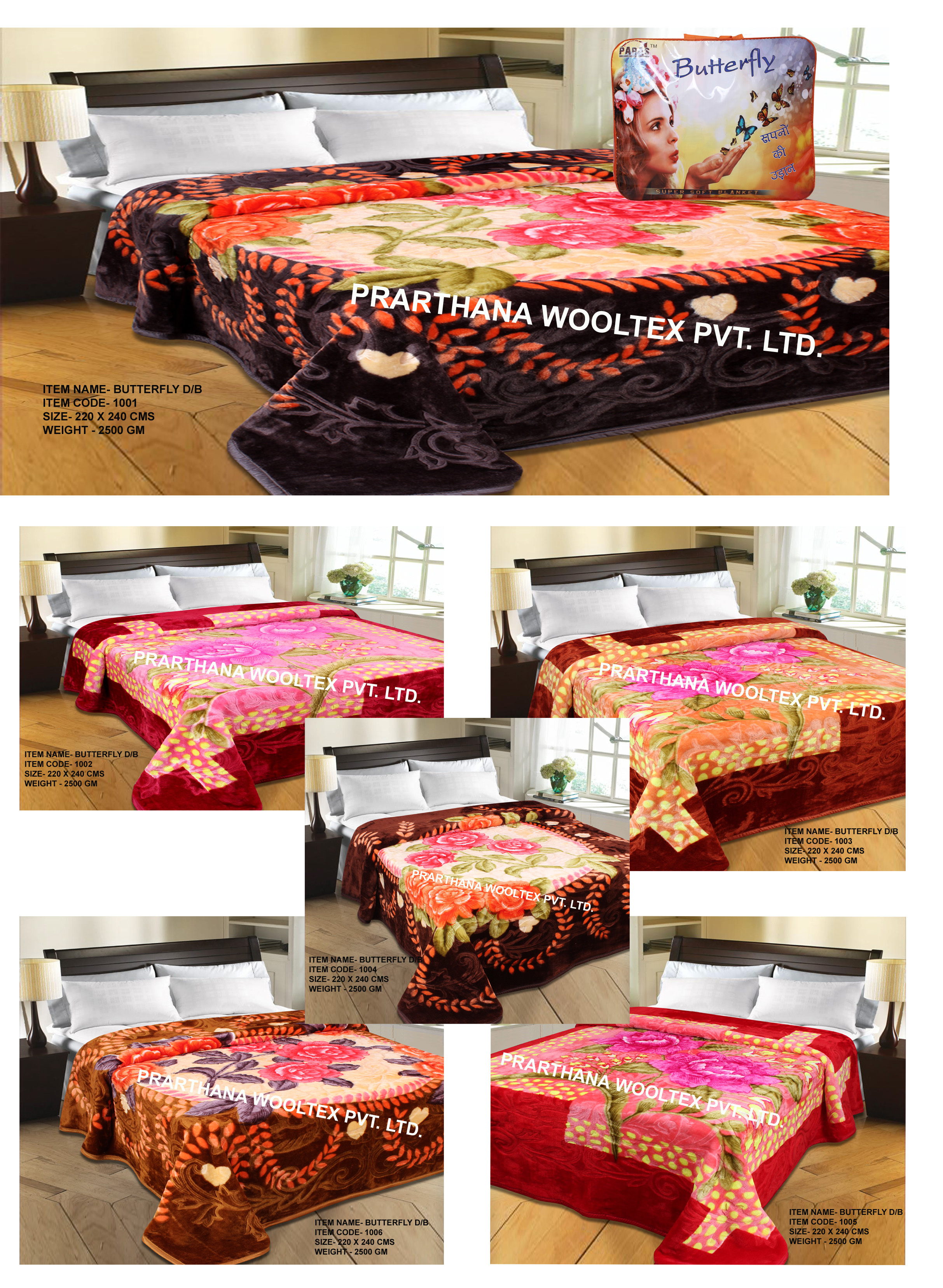 Butterfly Mink Blankets