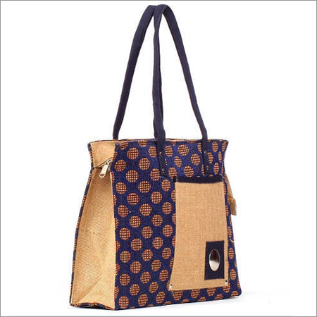 जूट प्रिंटेड बैग