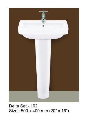 White Pedestal Wash Basin 