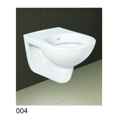 Wall Hung Closet - Ceramic, 400x355x390 Mm, Glossy White Finish, One-piece Structure, Round Shape, 20-30 Kg Weight | Water-saving, Comfortable Design