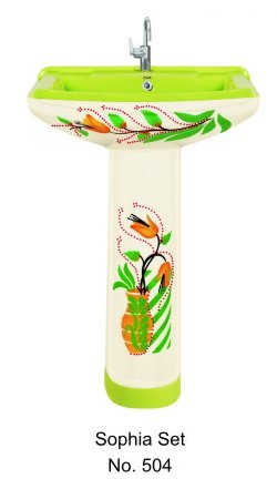 Green Designer Pedestal Basin 