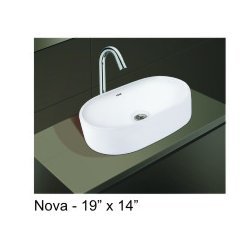 White Round Table Top Wash Basin 