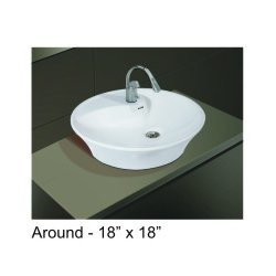 सफेद 18 X 18 वॉश बेसिन