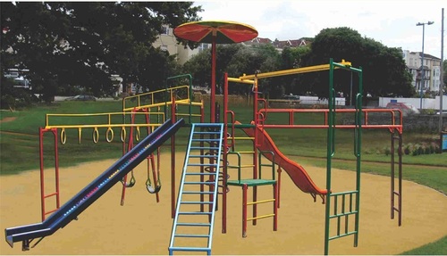 Multi Play System - Galvanizing & Fibreglass, Octagonal Desk Design for 2 Children Ages 5-10