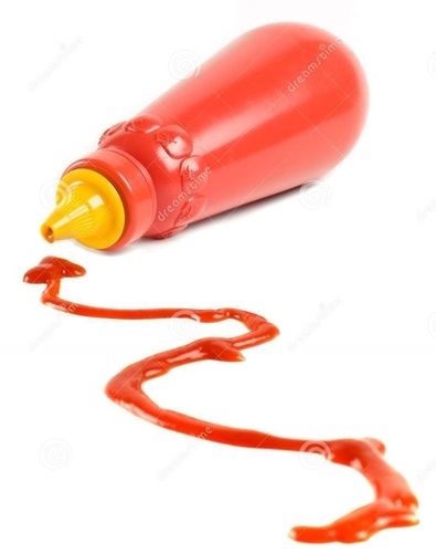 प्लास्टिक टमाटर केचप की बोतल