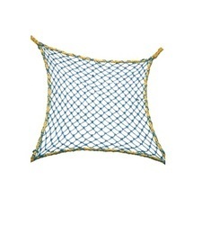 Double Corded Safety Net - Polypropylene, 40Mm X 40Mm Mesh Size, Green and Yellow, 2Mm Diameter Double Cord with 12Mm Border Rope