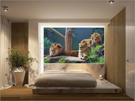 डिजिटल कांच और टाइल्स लिविंग रूम