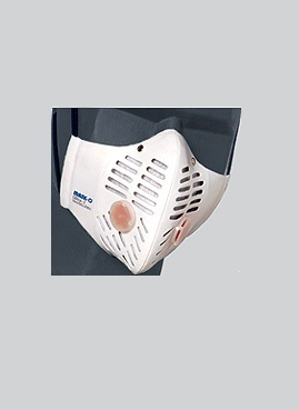 Breath O Mask - ACF Plastic, Twin Valved, White | Respiratory Safety, Re-usable, Anti-Pollution for Traffic Police Use