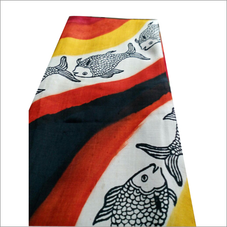 रेशमी प्रिंटेड साड़ी