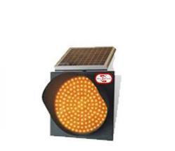 Solar Traffic Blinker - PC Plastic, 350x350x180 mm | Yellow Color, 172 LEDs, Auto Function, 8000-9000 mcd Luminous Intensity, 4 Days Runtime