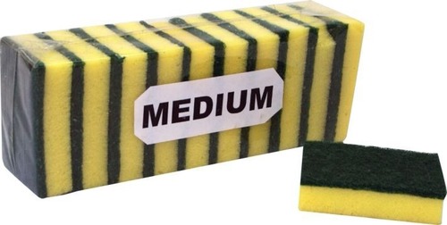 Yellow And Green Cleaning Sponge Pad