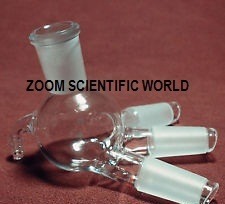 Vacuum Receiver Adapters ToTake 3 x 100ml Flasks - Glass, Cone Size B19, Socket Size B19, Transparent | Ideal for Laboratory Use