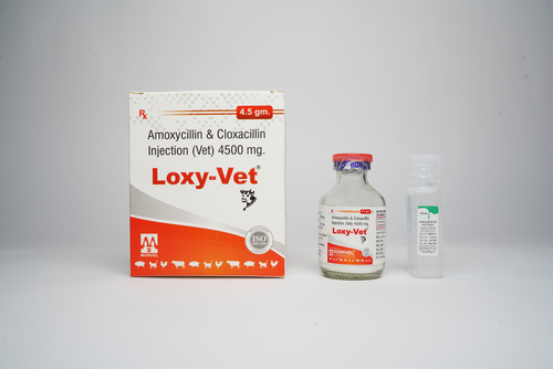 Amoxycillin & Cloxacillin Injection - 4.5 Gm Vial | Vet Injectable Powder For Pneumonia, Mastitis, And Metritis In Large And Small Animals