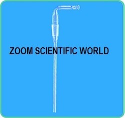 Adapter Cone With Stem To Rubber Tubing Right Connection - Glass Material, Cone Sizes 186/01 B, 186/02 B, 186/03 B, 186/04 B , Transparent Color for Laboratory Usage