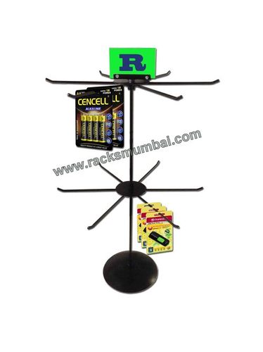 Table Top 2 Level Revolving Stand For Electronic Store