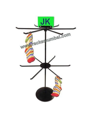 Table Top 2 Level Revolving Stand For Socks