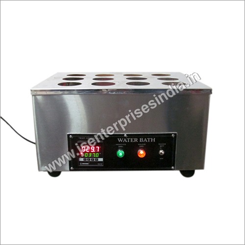 Laboratory Water Bath - Stainless Steel, 300x250x100 mm, 8 Ltr, Digital Control, High Precision Temperature, Range Up to 100°C, 1.0 KW Heating Load, LED Display, Energy Efficient, Corrosion Resistant