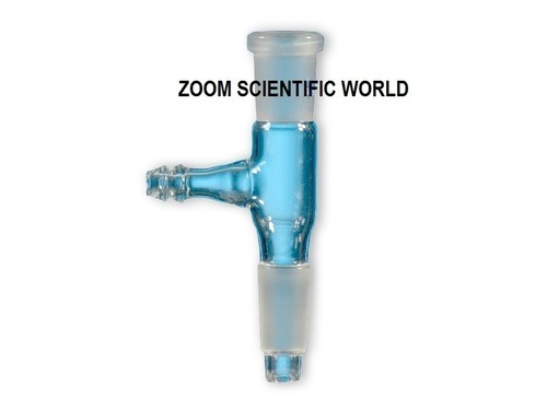 Adapter Socket To Cone With Tee Connection - Glass, 150mm, Transparent | Laboratory Use, Versatile Tee Configuration, Multiple Socket Sizes