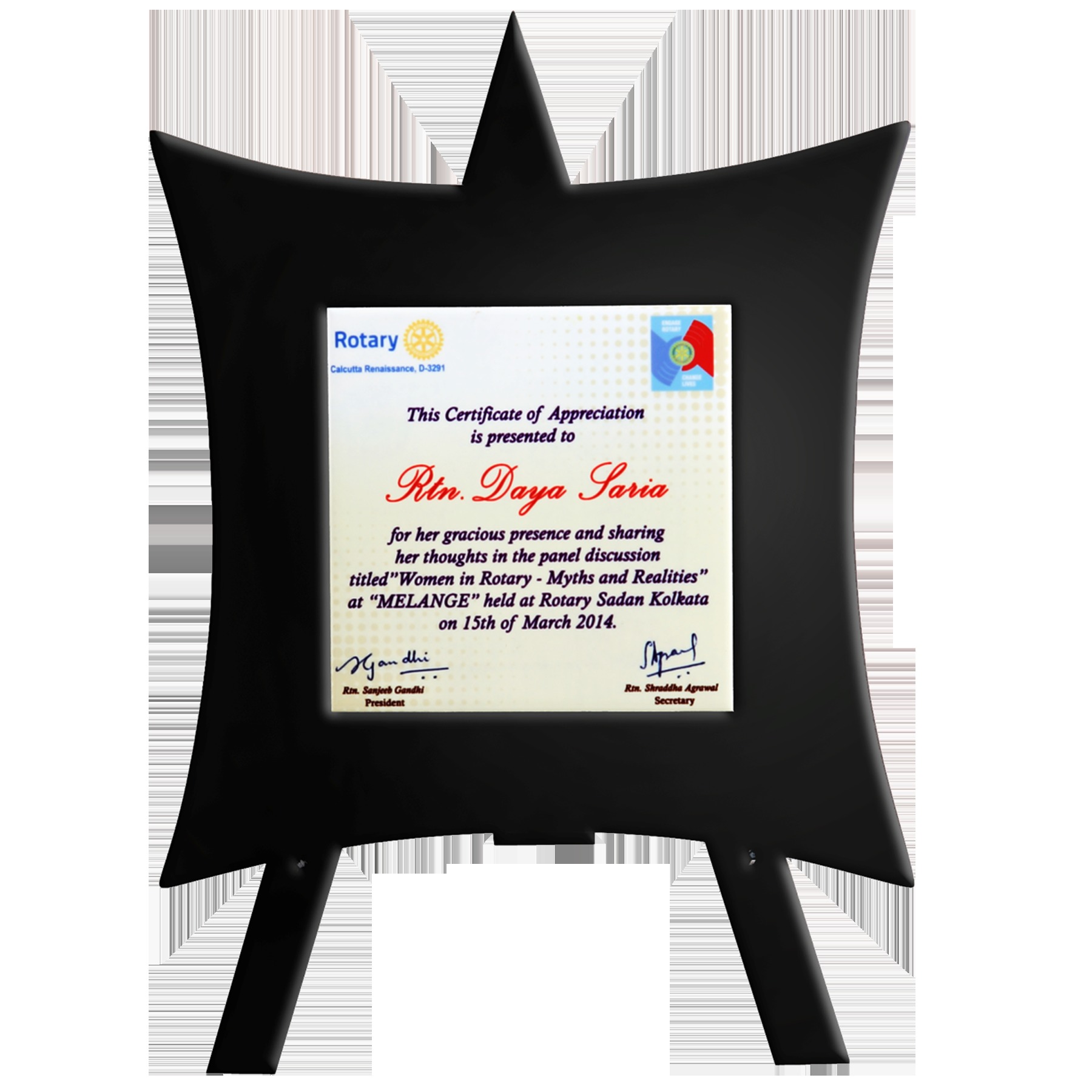 Easel Frame And Stand With Tiles