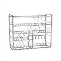 Stainless Steel Square Pipe Kitchen Stand 