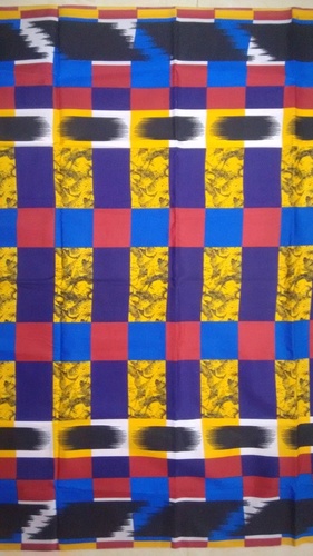 Polyester Printed Skin-Friendly Katari Lungi - Color: Blue Yellow