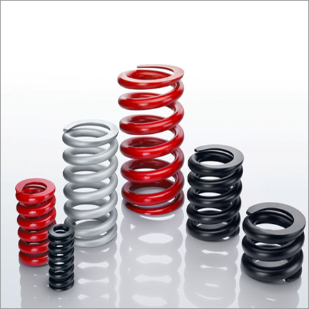 Compression Springs - Round Wire, Cylindrical Shape, Stress Relieved | Corrosion Coated, High Load Resistance, Pressure Resistance