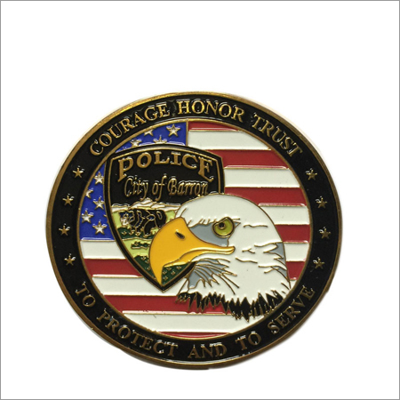 Army Coin - Zinc Alloy, 50mm Size, Enamel Finish, Gold Plated | Robust Design, Eye-Catching Look, Abrasion Resistant