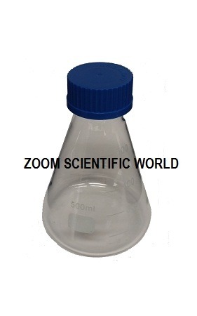 Flask Conical With Screw Cap - Glass, 2000 ml Capacity, Transparent | Ideal for Laboratory Use, Durable Design for Reliable Experiments