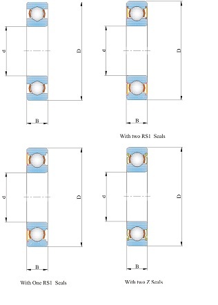 Deep Groove Ball Bearings - Brass, Single Row, Abec Standard, Pre-lubricated | High Radial Load Capacity, Suitable For High Speeds, Dual Seal Options