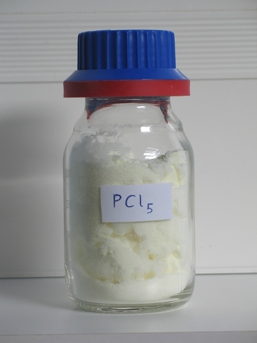 Phosphorus Pentachloride - Molecular Formula PCl5, Density 2.1 g/cm³, Boiling Point 166.8°C | Industrial & Commercial Applications, Fuming Yellowish-White Powder