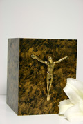 Classic Jesus Printed Brass Ashes Urn