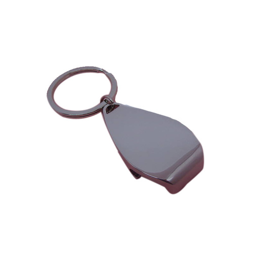 Metal Bottle Opener - Polished Metal, Silver Teardrop Shape | Elegant Look, Lightweight Design, Keyring Included